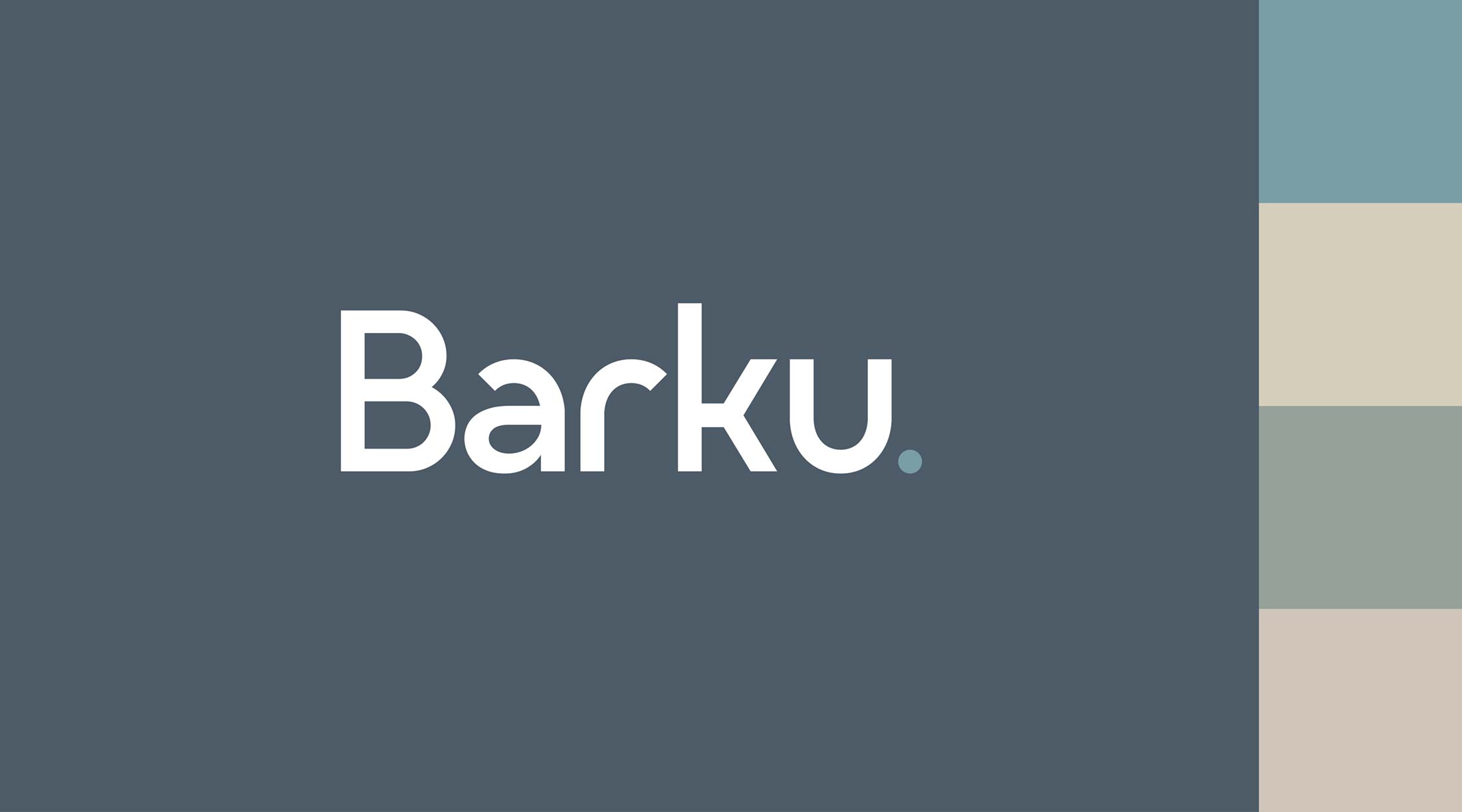 Barku brand logo with colour palette behind