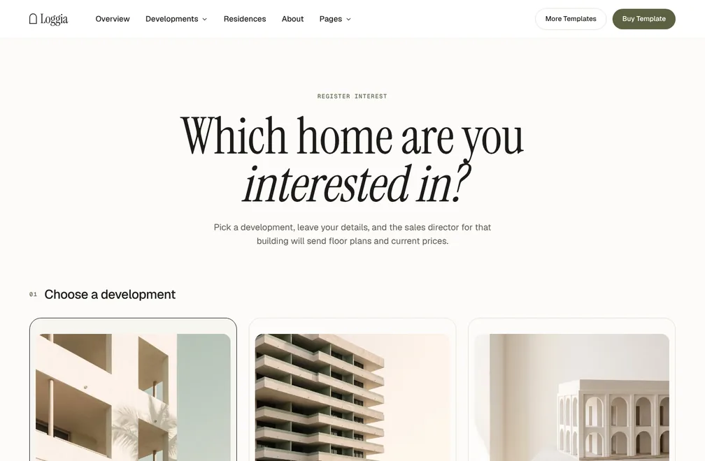 Register interest 2 page preview
