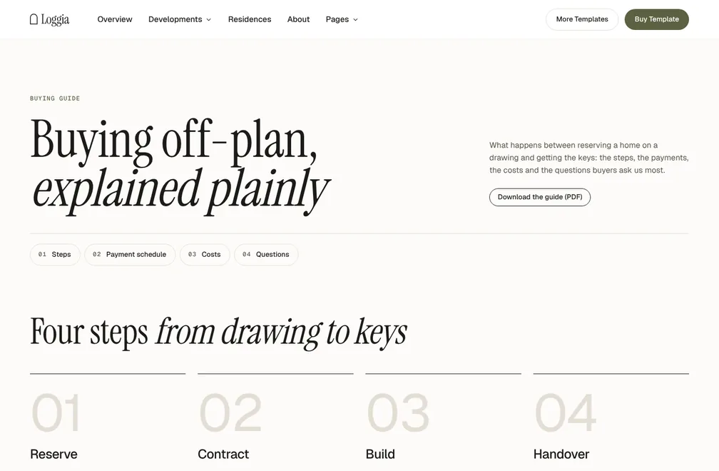 Buying guide page preview