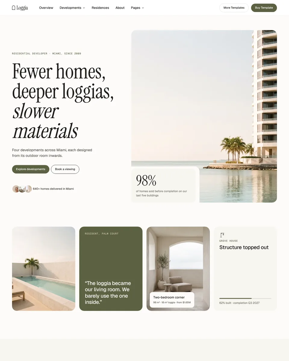 Loggia Home 2 page preview