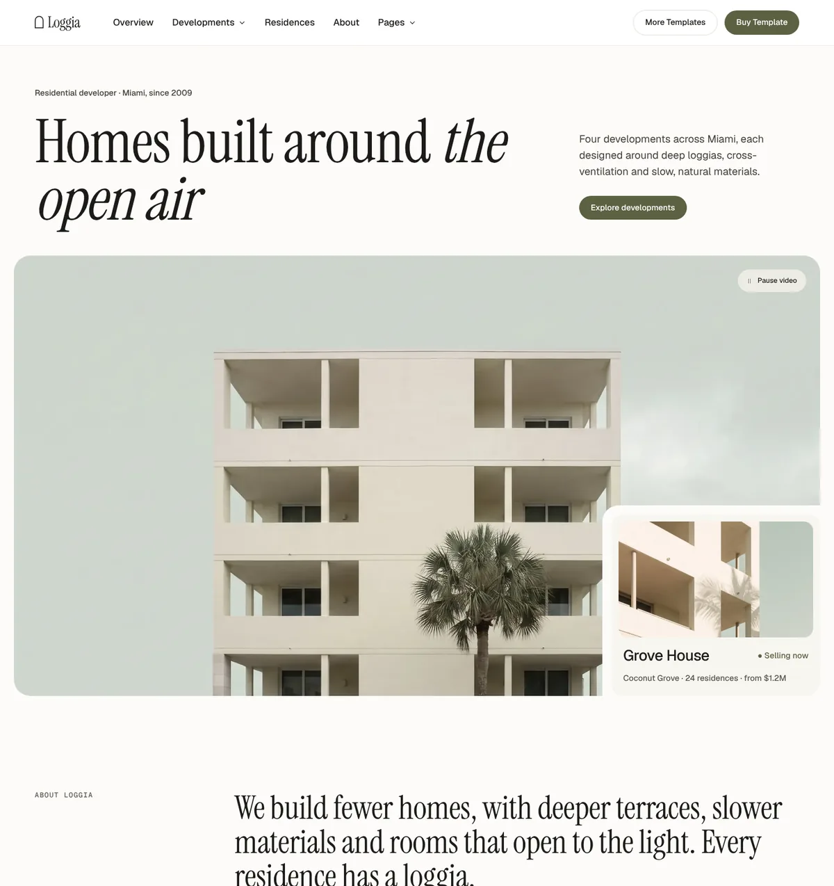 Loggia Home 1 page preview