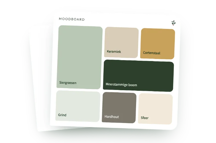 Voorbeeld van een moodboard met referentiebeelden