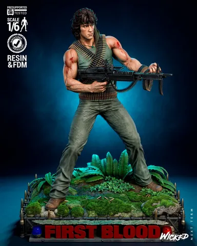 John Rambo Sculpture — Wicked artist render