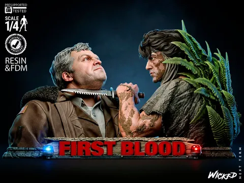 Rambo First Blood Bust Diorama