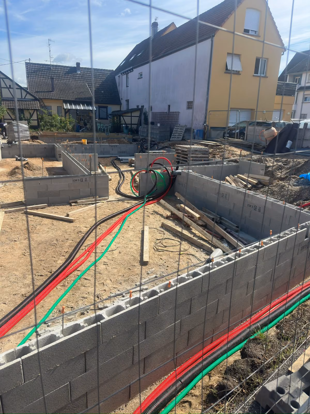 Réseaux d'une maison neuve