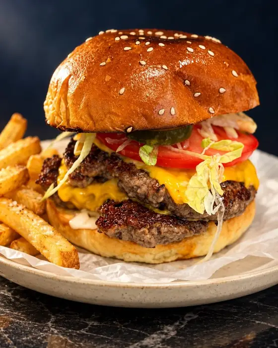 Burger double steak et frites