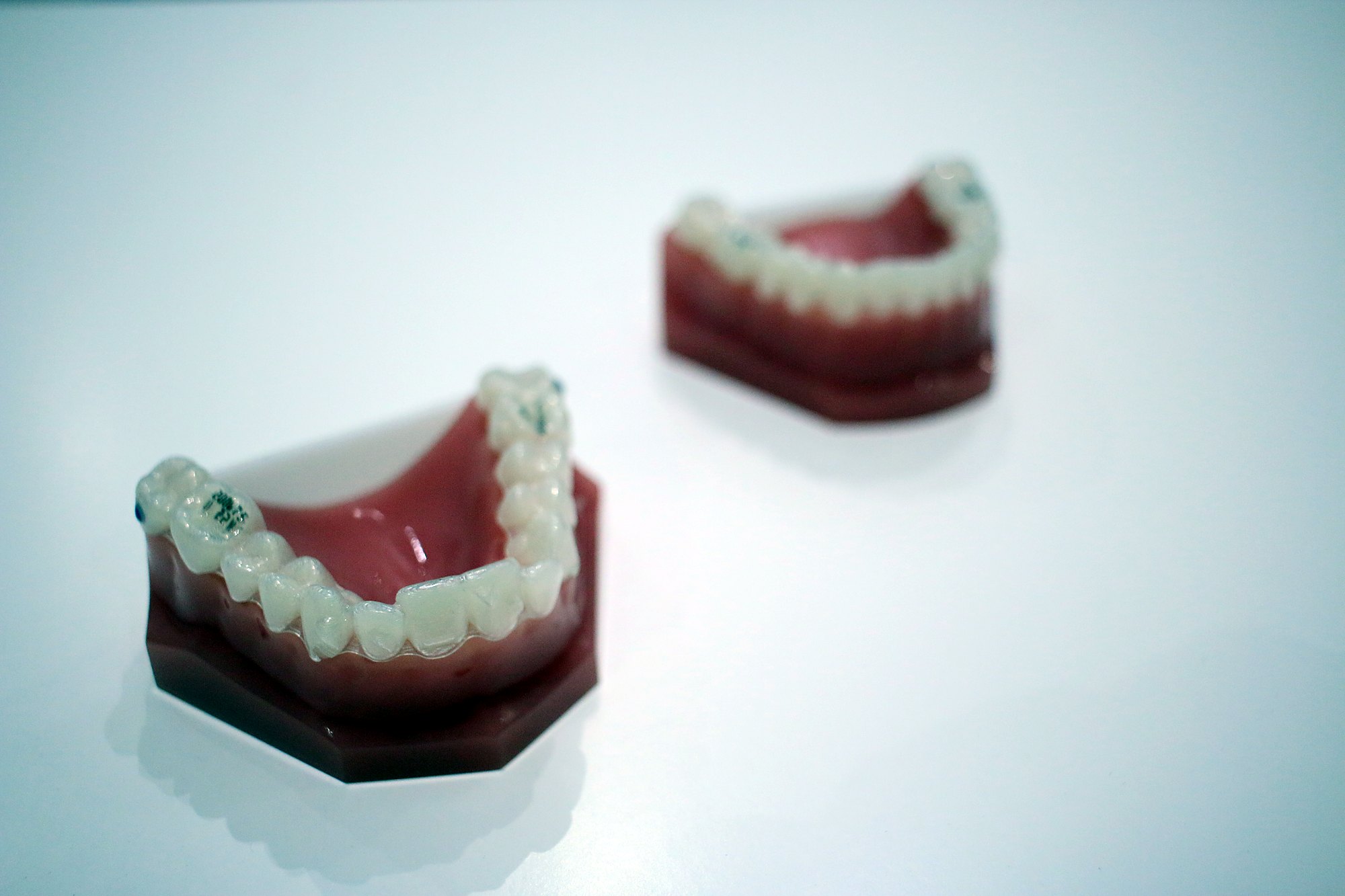 Dental models with clear appliances