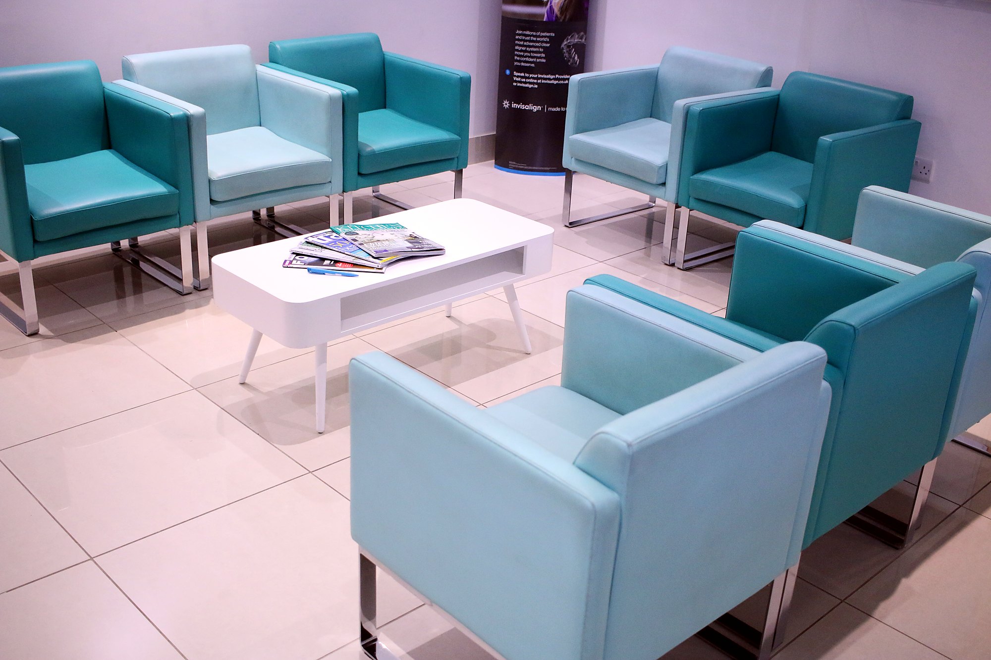 The waiting room at Sardinia House