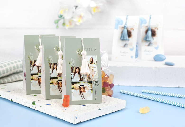 Geschenktüten-Set mit vanillefarbener Quaste – 24 Stück