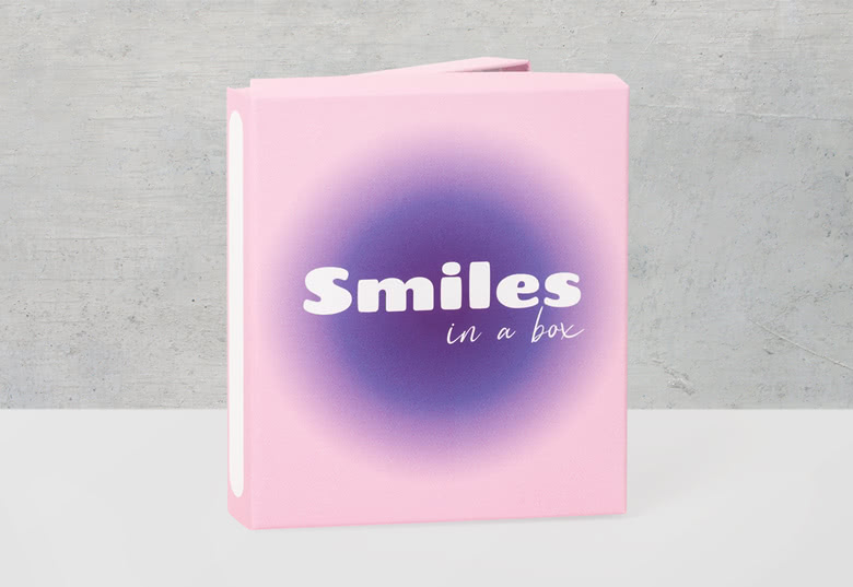 Fotos in der Box – Design Blumen-Smile