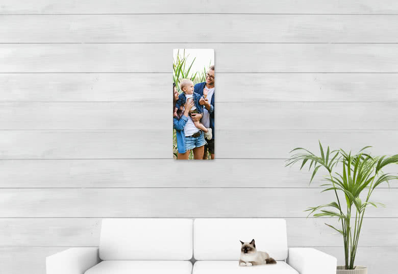 Foto auf Aluplatte 30 x 80 cm, schmales Hochformat