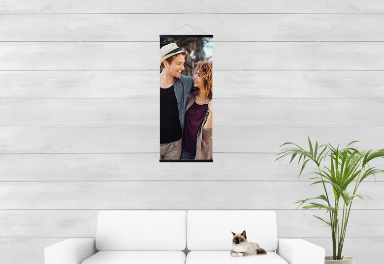 Fotoposter mit Magnetleiste 40 x 105 cm, Schwarz