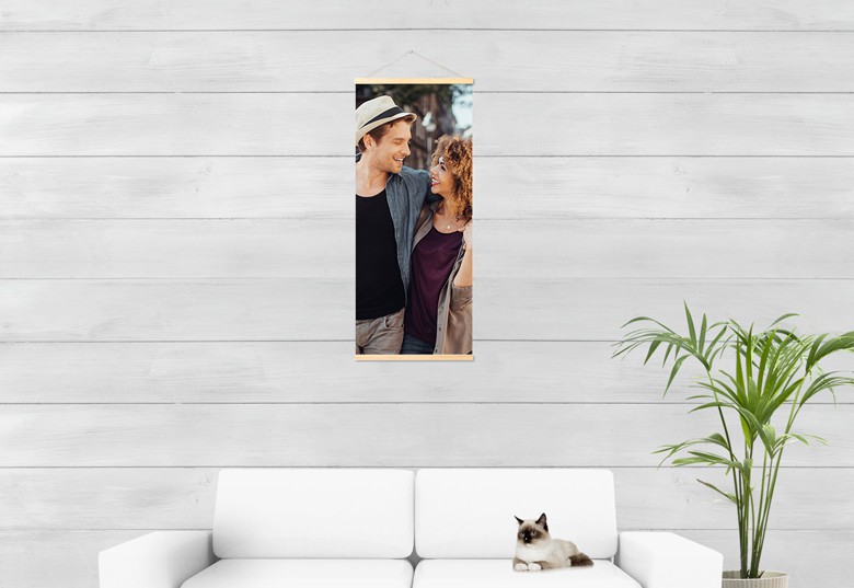 Fotoposter mit Magnetleiste 40 x 105 cm, Holz
