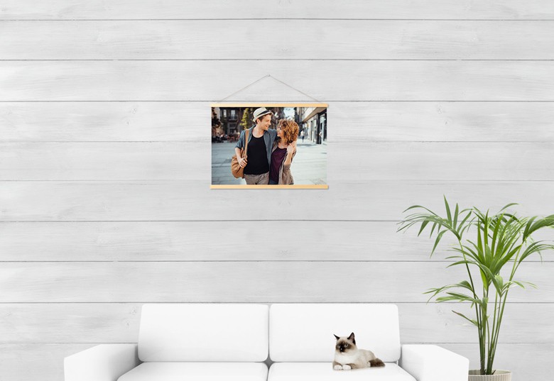 Fotoposter mit Magnetleiste 60 x 40 cm, Holz