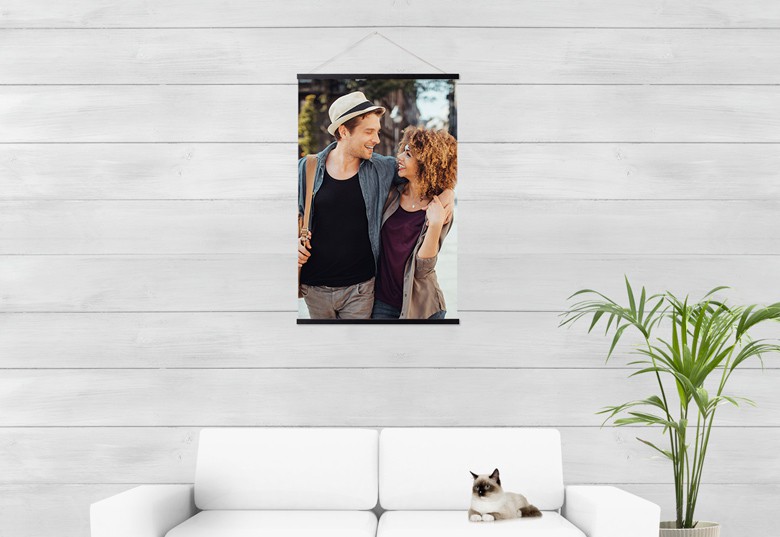 Fotoposter mit Magnetleiste 60 x 90 cm, Schwarz