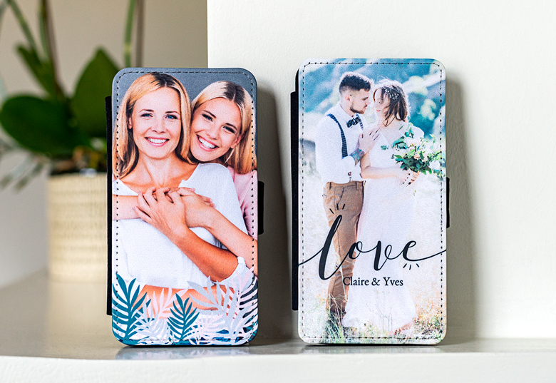 Smartphone-Etui mit Foto im Brieftaschen-Stil