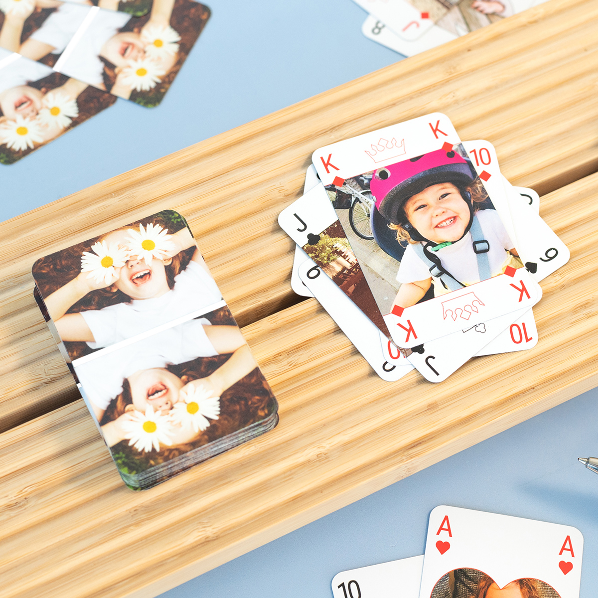 Spielkarten mit personalisierter Vorder- und Rückseite