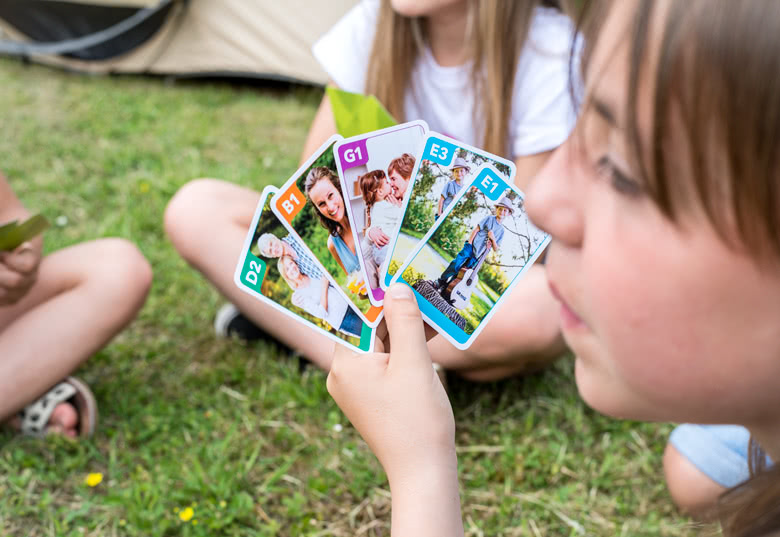 Quartett-Kartenspiel mit 7 eigenen Fotos