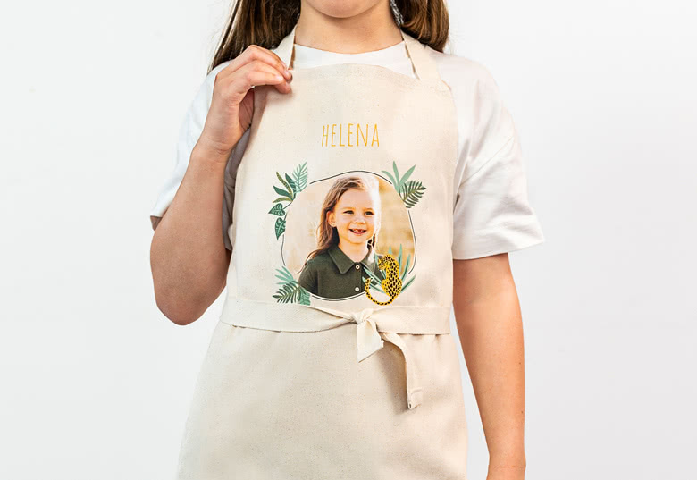 Kinderschürze Beige aus Fairtrade-Baumwolle