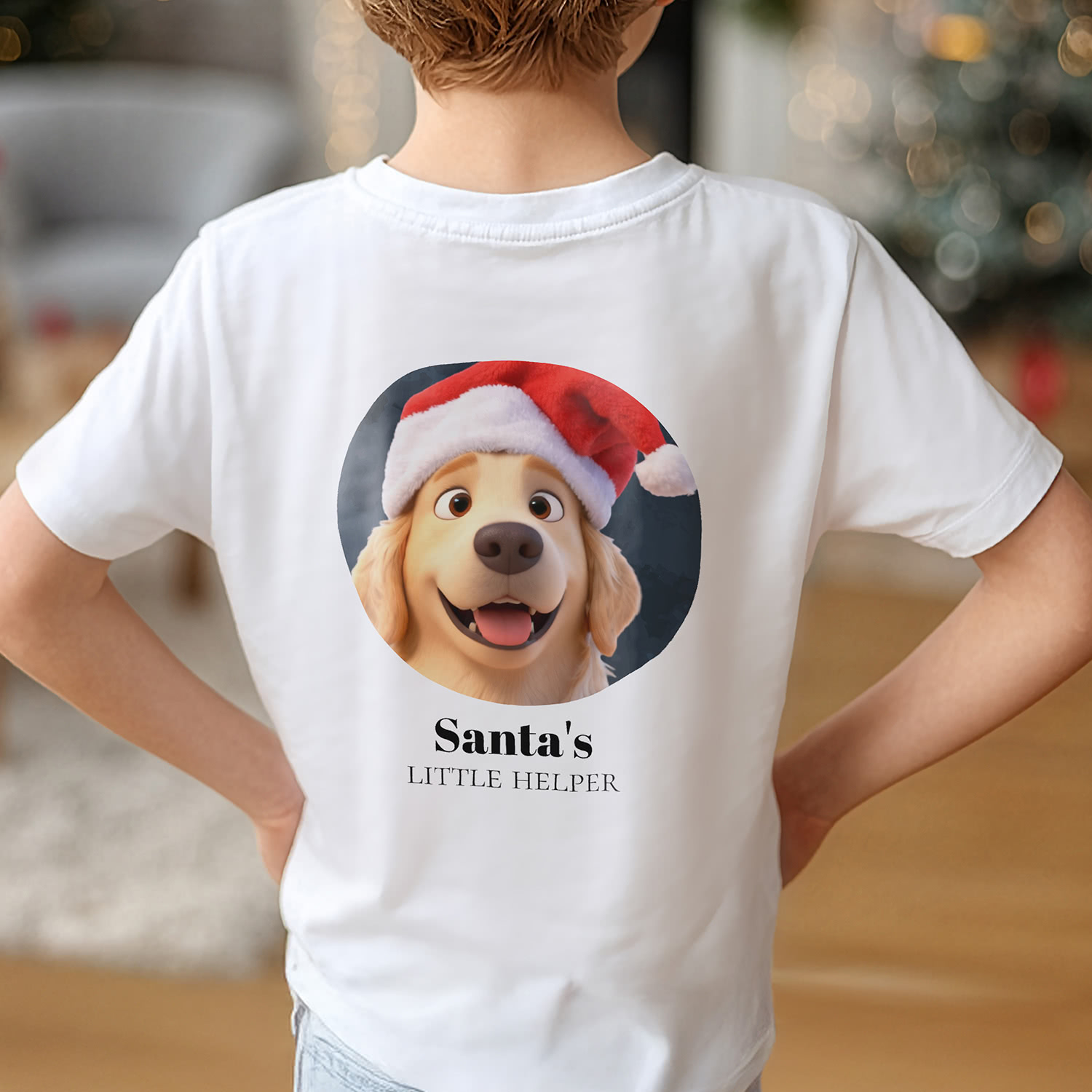 Kinder T-Shirt mit KI-Bild – Rückseite