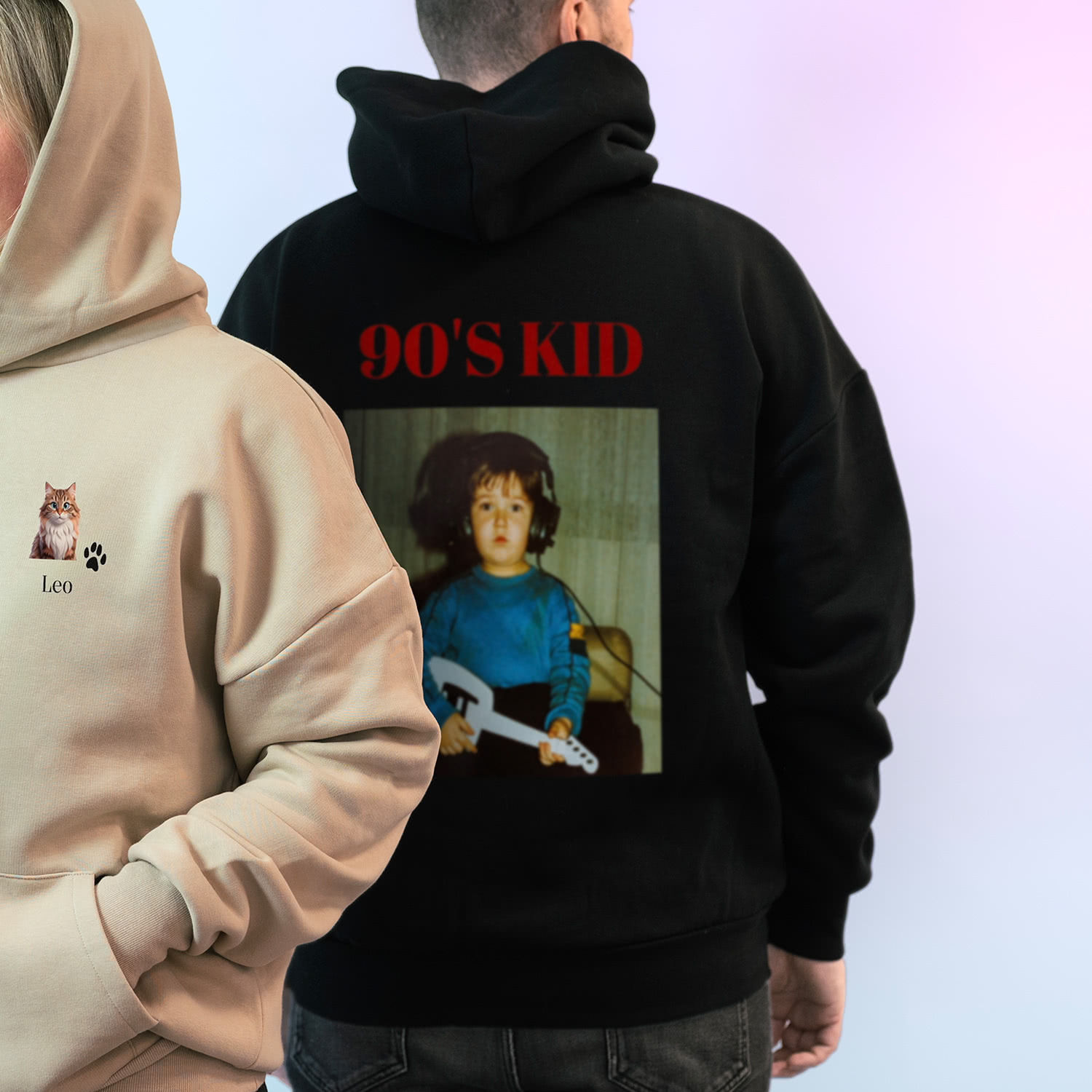 Unisex-Hoodie mit Foto – Druck auf der Rückseite