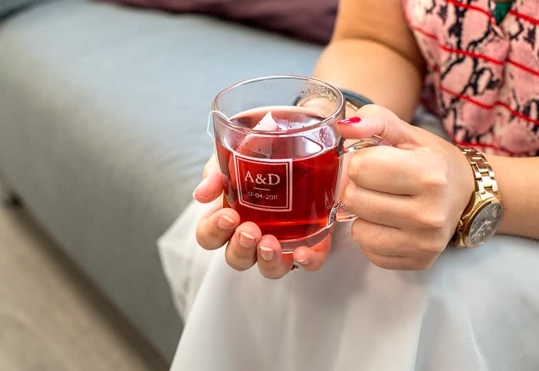 Teeglas mit Gravur