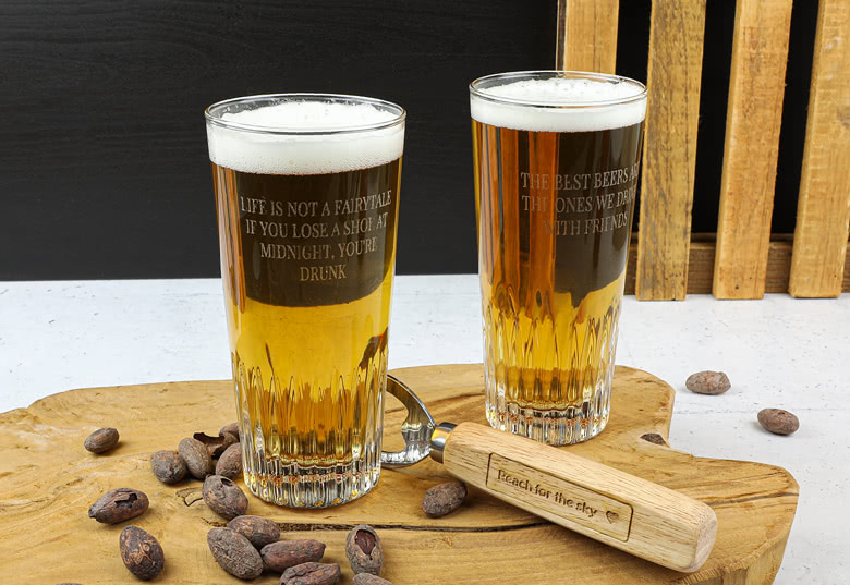 Biergläser mit Gravur – 2er-Set