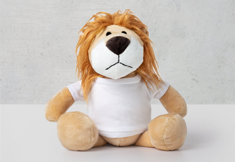 Kuscheltier Löwe mit Foto-Shirt