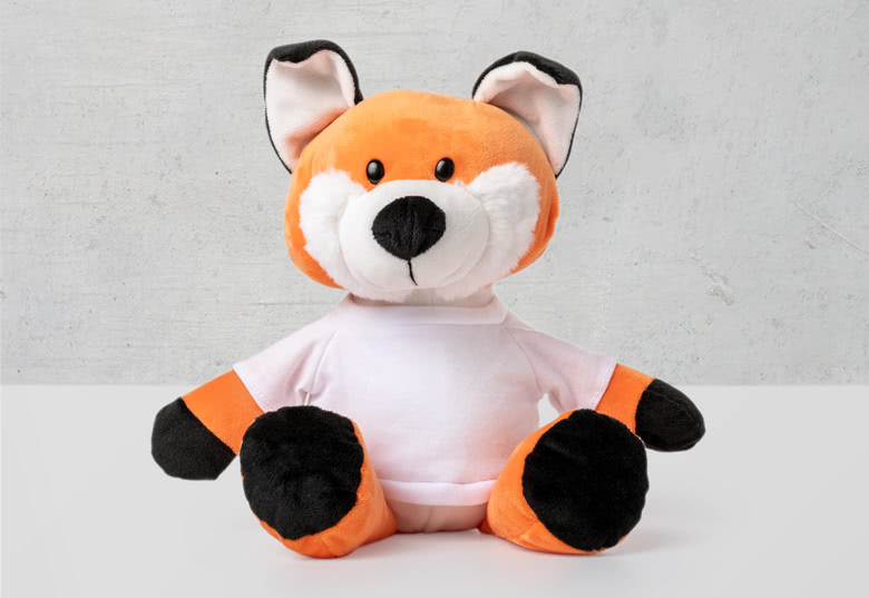 Kuscheltier Fuchs mit Foto-Shirt