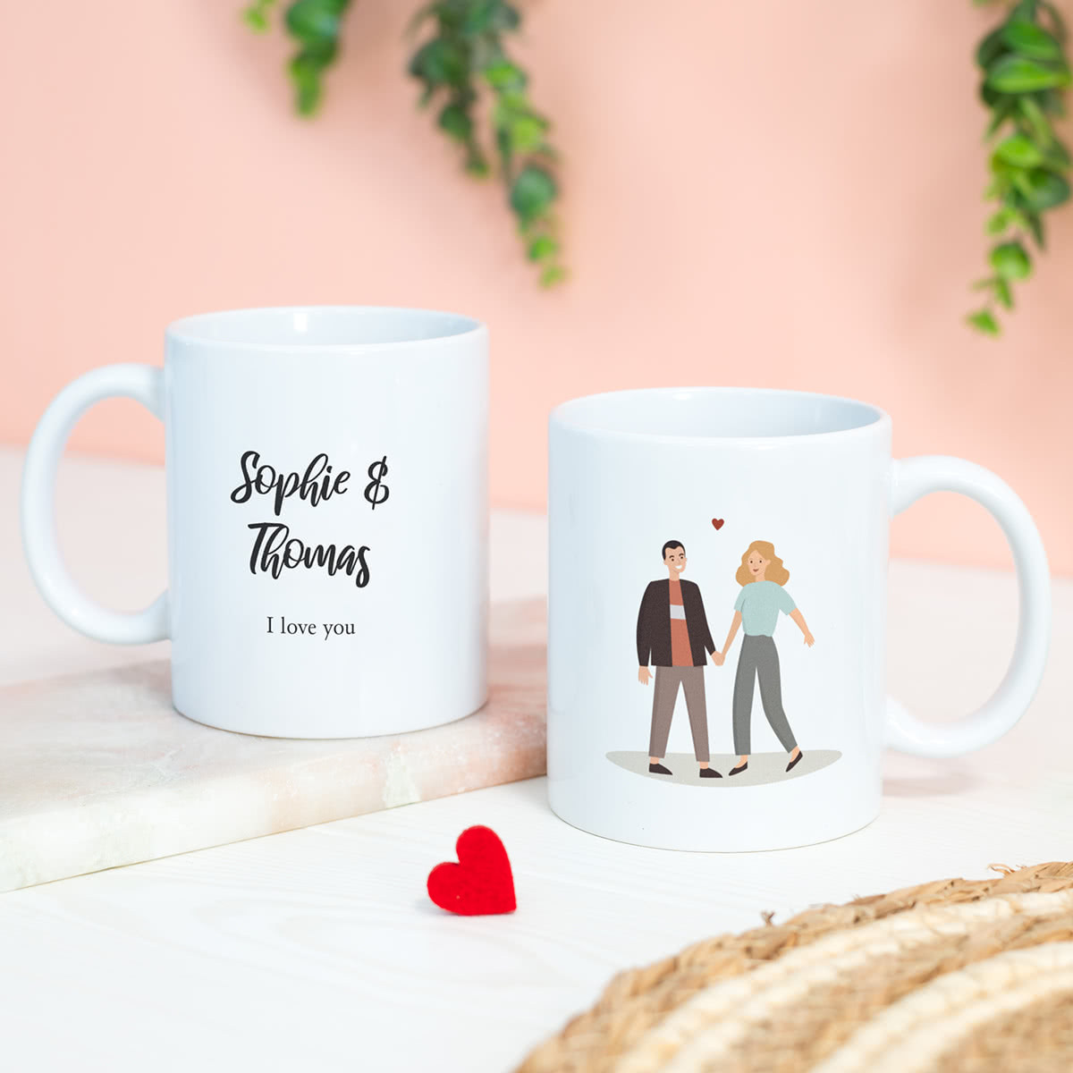 Partnertassen mit Foto – 2er-Set