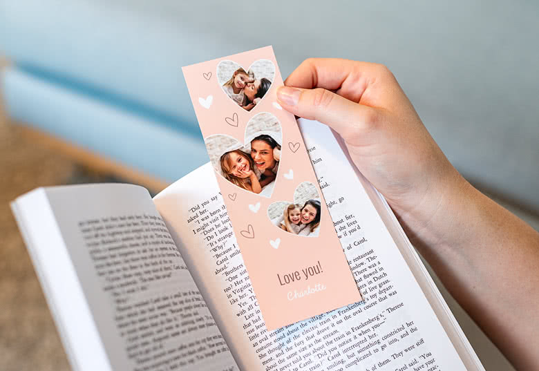 Lesezeichen aus Papier mit Foto – 5 Stück