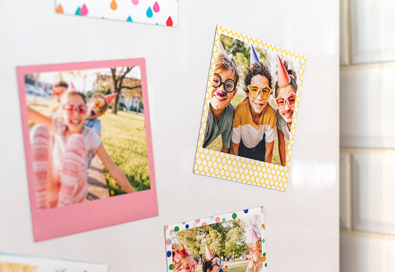 Foto-Magnetsticker Retro quadratisch – 8 Stück