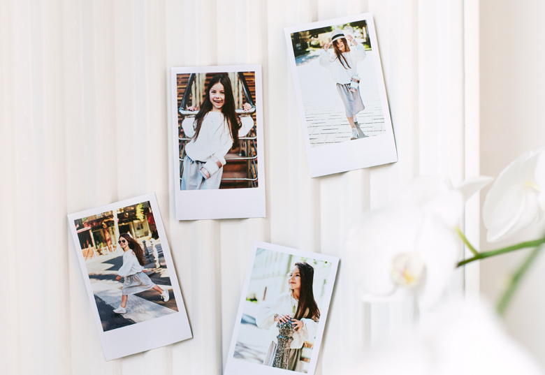Foto-Magnetsticker Retro Hochformat – 12er-Set