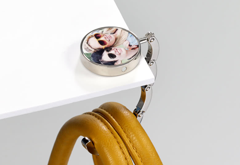 Handtaschen-Halter mit Foto