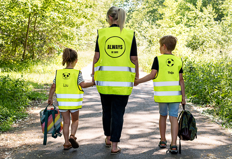 Warnweste für Kinder mit Aufdruck