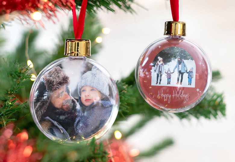 Weihnachtskugeln transparent – 2er-Set