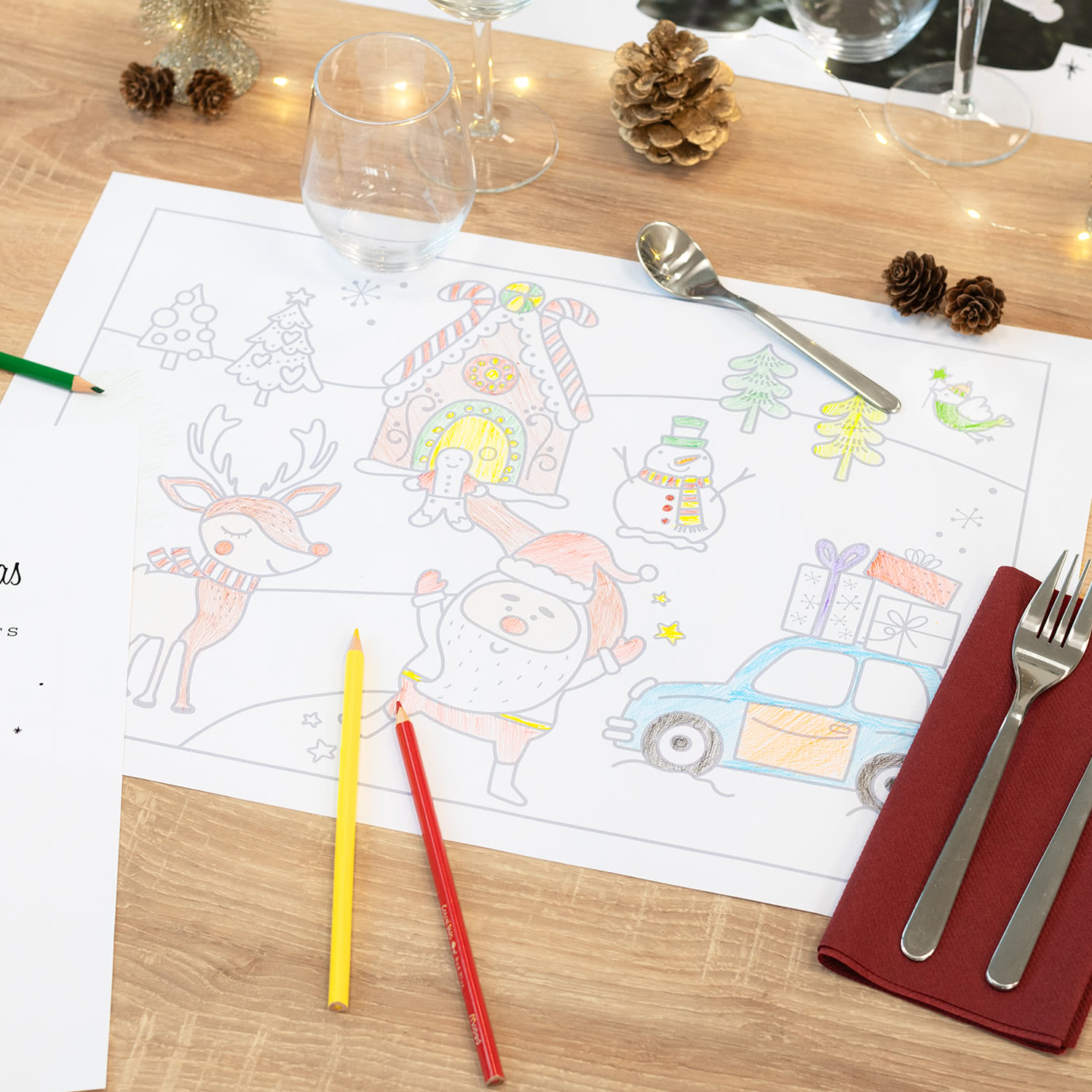 Papier-Tischsets Weihnachten, 24 Stück