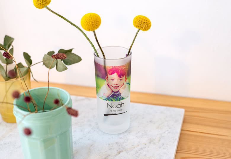 Mini Vase mit Foto