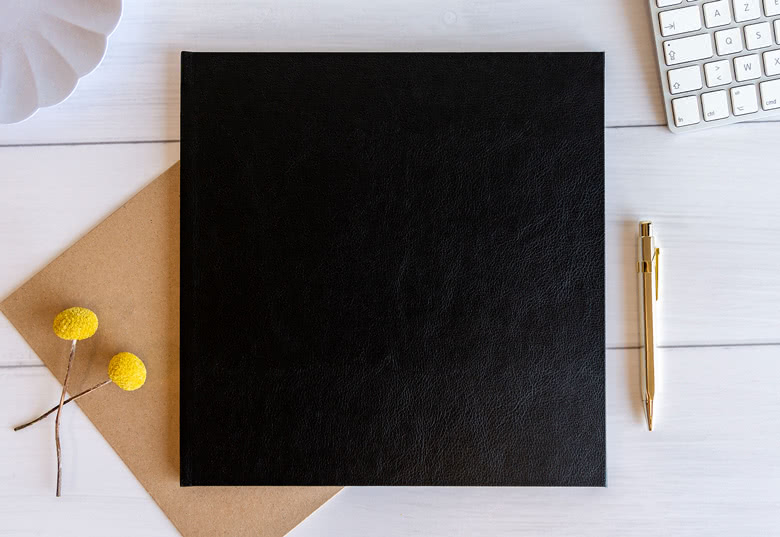 Fotobuch XL quadratisch, Hardcover Lederlook