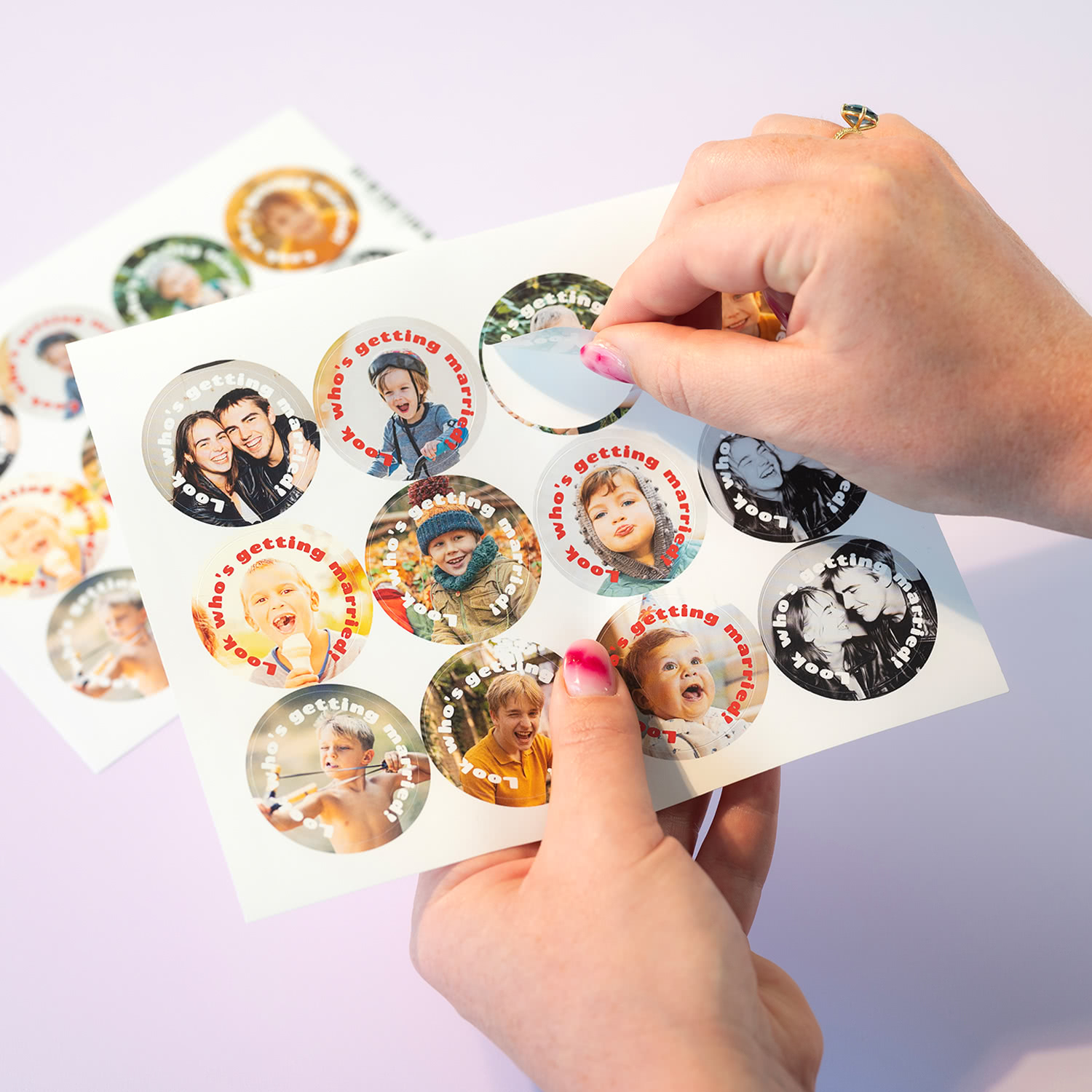 Foto-Sticker für Geschenkverpackungen – 48 Stück