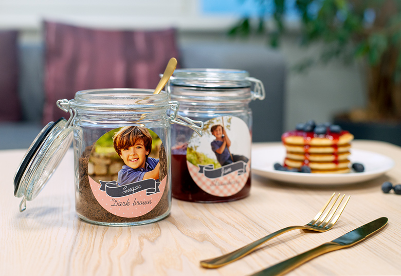Küchen-Etiketten rund – 8 Stück