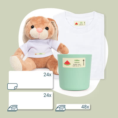 Ferien-Set Namensetiketten – 96 Stück