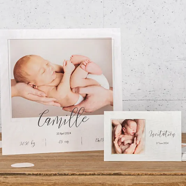 Reception Card mit Foto und Text