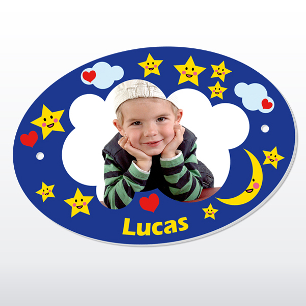 Türschild oval mit Foto