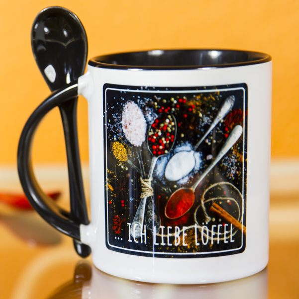 Löffeltasse mit Foto, 330 ml