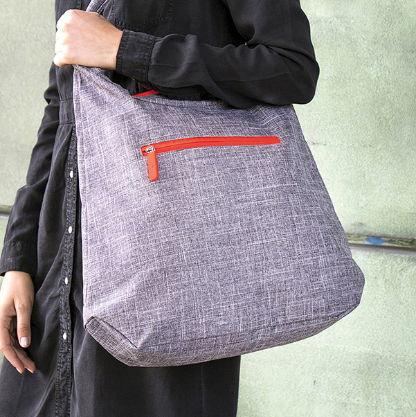 Frauen Tasche mit Neon-Reißverschluss
