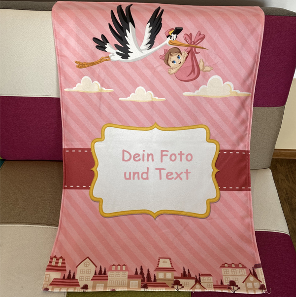 Babydecke aus Fleece, 90 x 60 cm