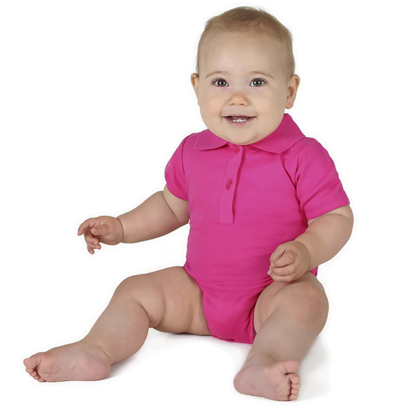 Polo Baby Body aus Bio-Baumwolle bedrucken