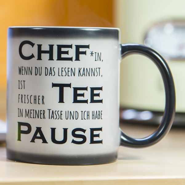 Zaubertasse matt mit Fotodruck