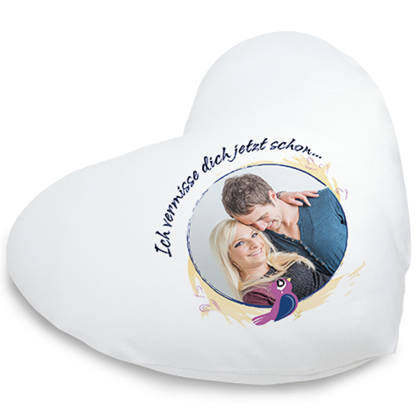 Kuschelkissen Herz mit Fotodruck